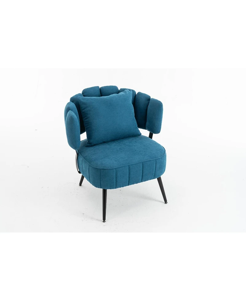 Streamdale Furniture Chenille Decorative Armchair with Spring Cushion and Slipcover