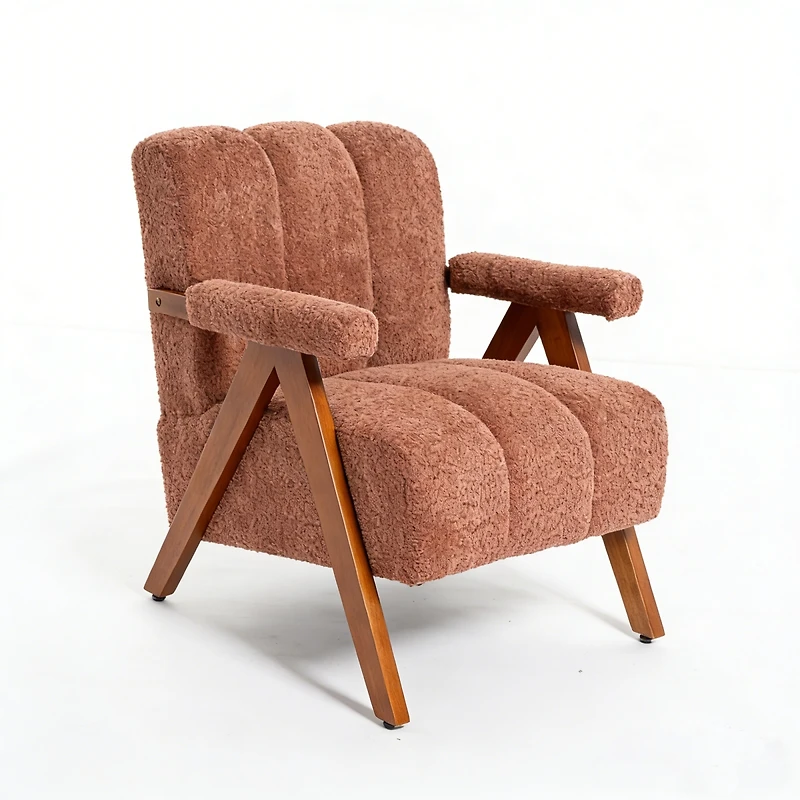 Streamdale Furniture Mid-Century Modern Cloud-Shaped Chenille Accent Chair