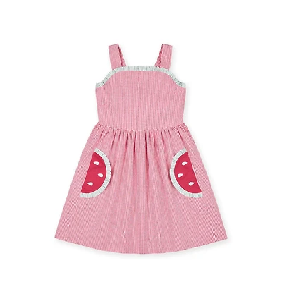 Florence Eiseman Toddler Girls Check Seersucker Dress With Watermelon