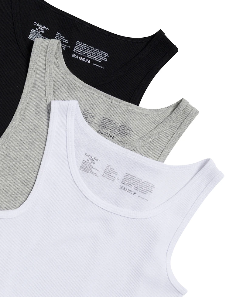 Calvin Klein Girls' 6-16 Sleeveless Tank Top, 3-Pack