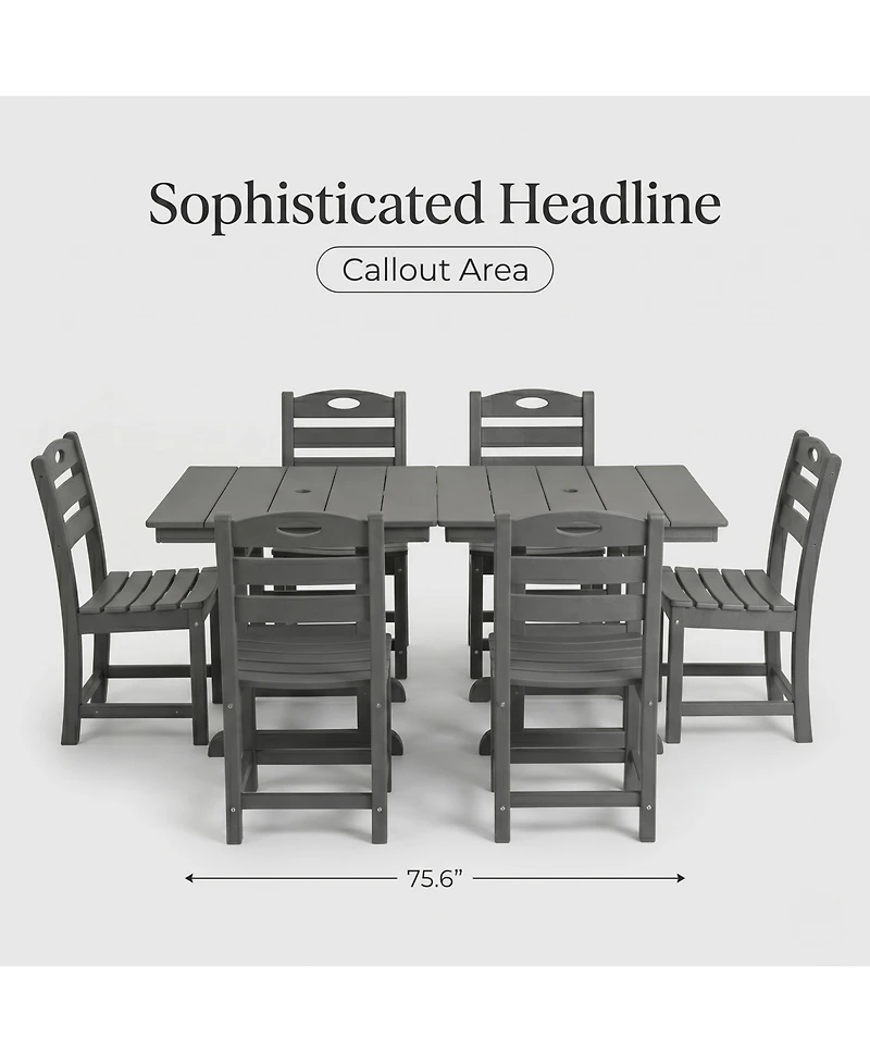 Streamdale Furniture Hdpe Folding Square Outdoor Dining Table