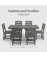 Streamdale Furniture Hdpe Folding Square Outdoor Dining Table