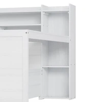 Streamdale Furniture Wooden Daybed with Storage Shelves, Drawers