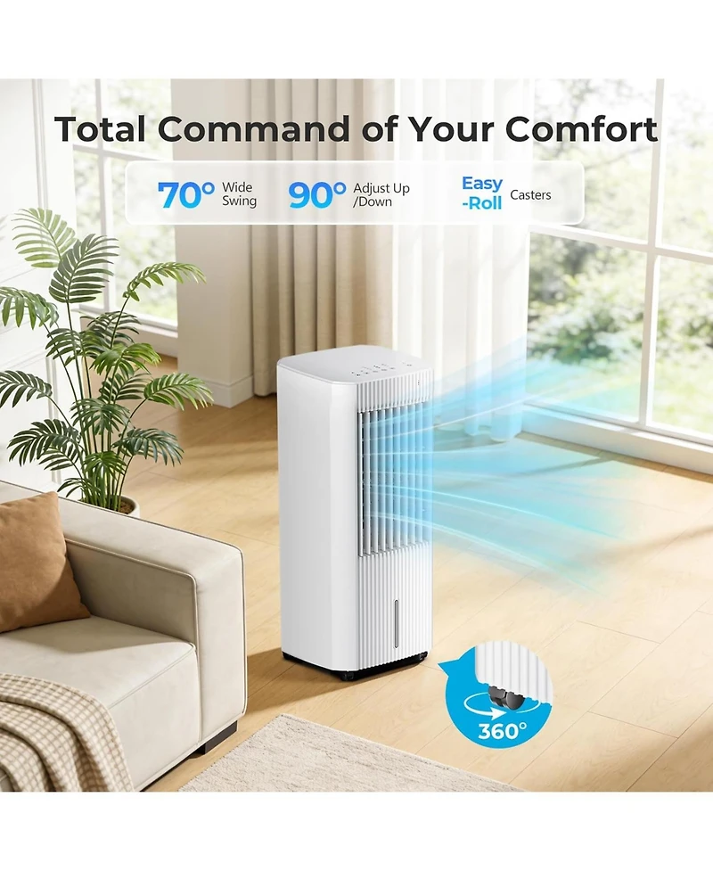 Cowsar 3-in-1 Evaporative Air Cooler, Portable Cooling Fan with Timer and Remote
