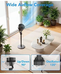 Cowsar Pedestal Fan, 3 Spd, 6H, 80degree(s) Osc, Aroma, Detachable