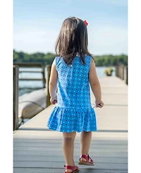 Florence Eiseman Little Girl Printed Knit Dress With Flowers