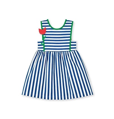 Florence Eiseman Big Girl Stripe Knit Dress With Tulip