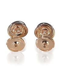 Pre-Owned Cartier 3-Tone Gold Diamond Trinity Stud Earrings