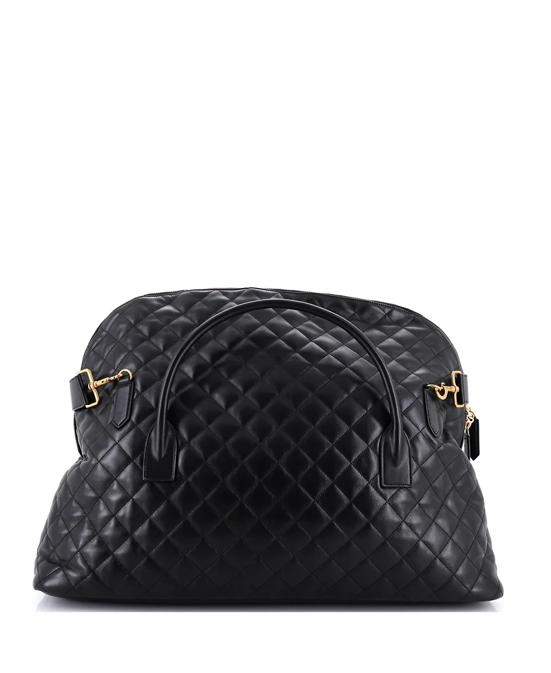 Pre-Owned Saint Laurent Es Giant Travel Bag Quilted Leather