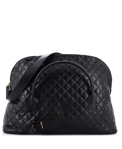 Pre-Owned Saint Laurent Es Giant Travel Bag Quilted Leather