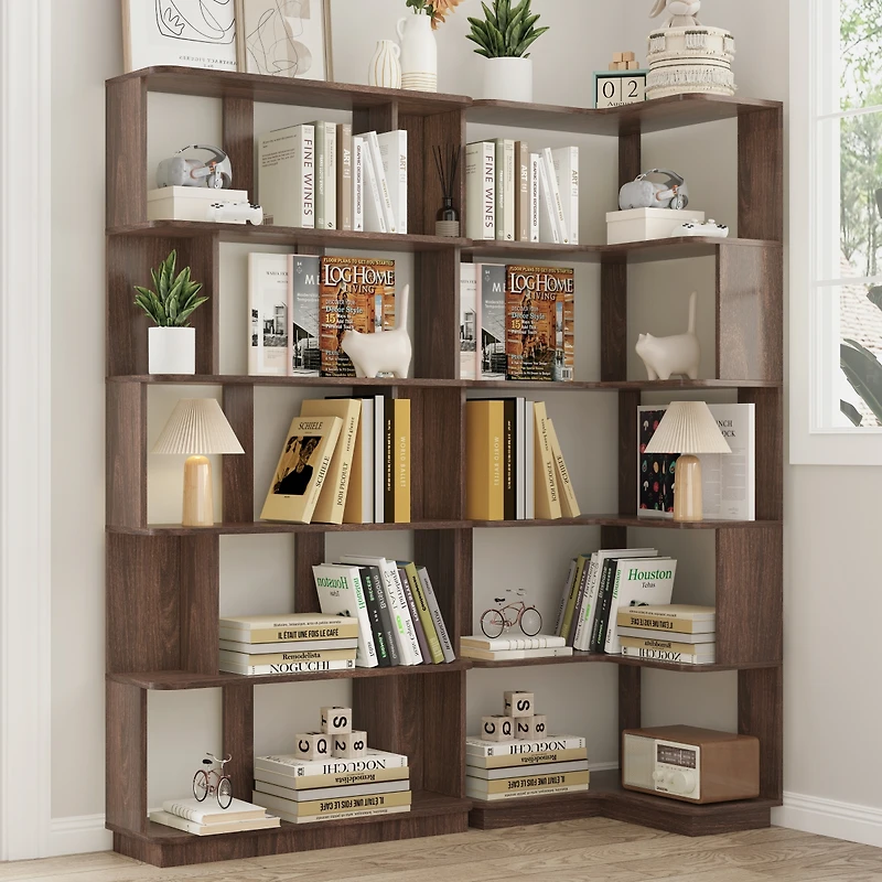 Streamdale Furniture 2-Piece Corner Bookcase Set