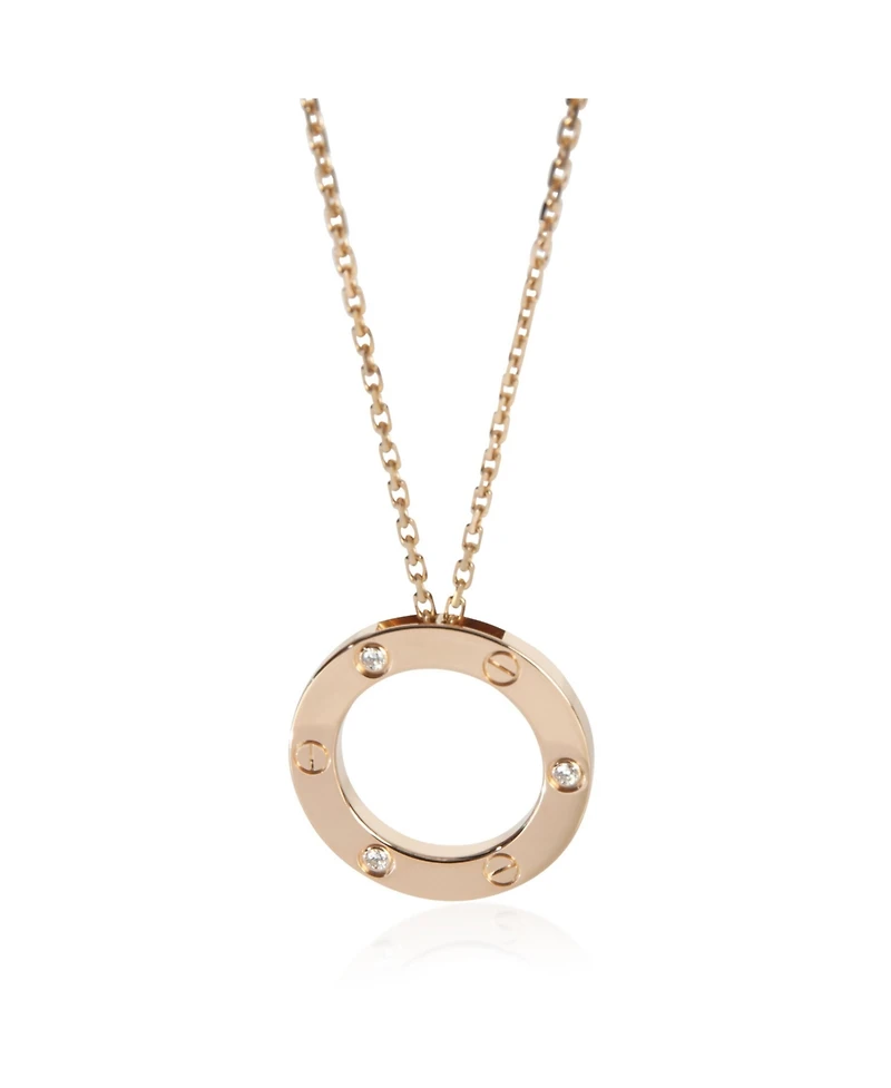 Pre-Owned Cartier Rose Gold Diamond Love Pendant