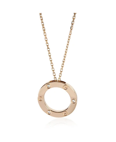 Pre-Owned Cartier Rose Gold Diamond Love Pendant