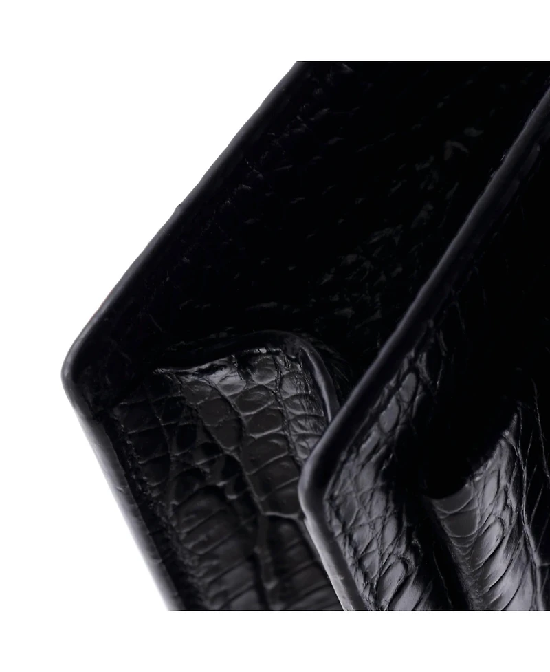 Pre-Owned Saint Laurent Sunset Chain Wallet Embossed Leather