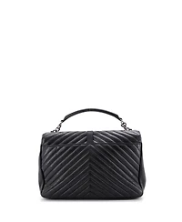 Pre-Owned Saint Laurent Large Classic Monogram College Bag Matelasse Chevron Leather