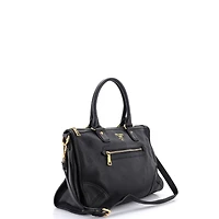 Pre-Owned Prada Medium Front Zip Convertible Satchel Vitello Phenix