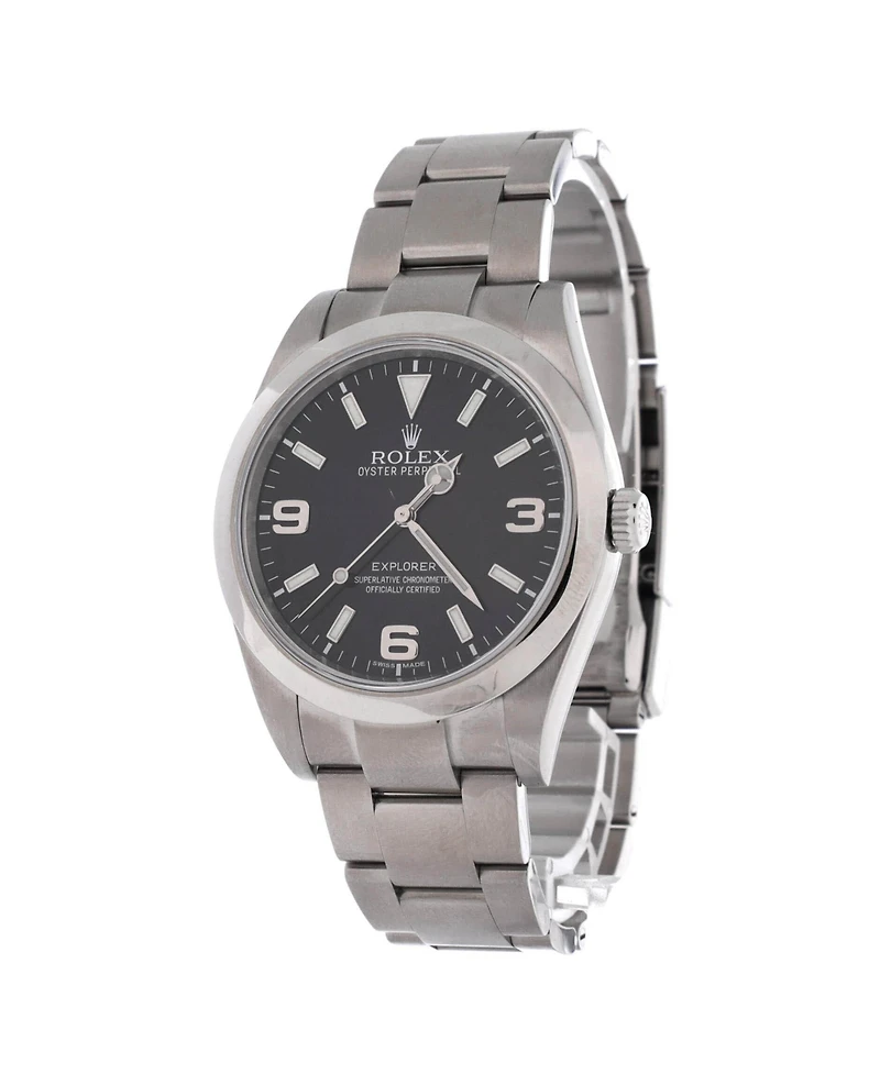 Pre-Owned Rolex Oyster Perpetual Explorer Automatic Watch in Stainless Steel 39mm