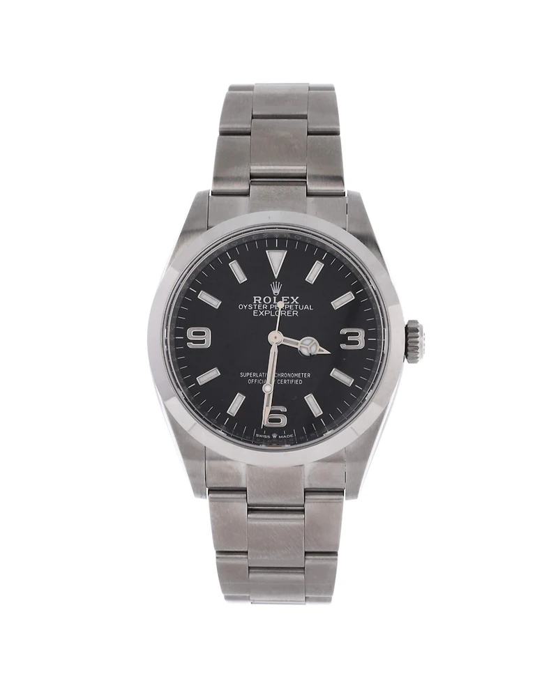Pre-Owned Rolex Oyster Perpetual Explorer Automatic Watch in Stainless Steel 36mm
