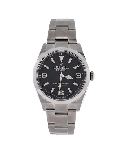 Pre-Owned Rolex Oyster Perpetual Explorer Automatic Watch in Stainless Steel 36mm