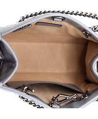 Pre-Owned Gucci Small Gg Marmont Aria Chain Shopping Tote Mixed Matelasse Leather
