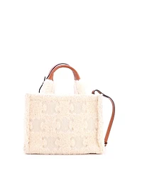 Pre-Owned Celine Small Cabas Thais Tote Triomphe Embroidered Shearling