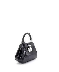 Pre-Owned Gucci Mini Lady Lock Bamboo Top Handle Bag Leather