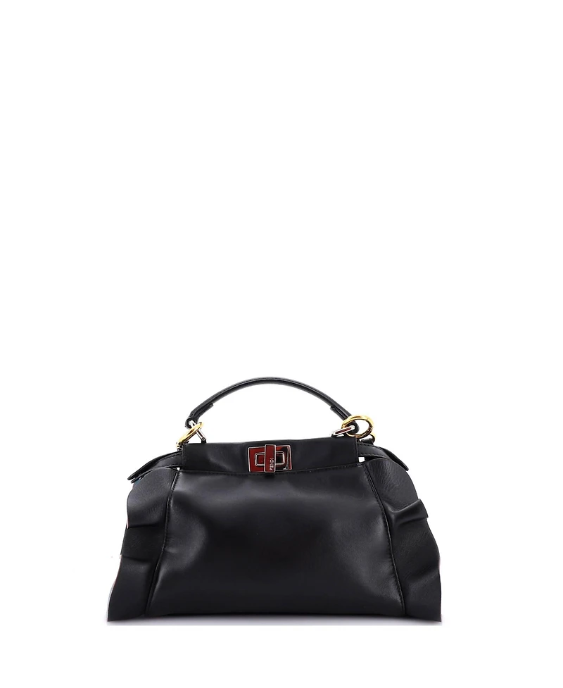 Pre-Owned Fendi Mini Wave Peekaboo Bag Leather
