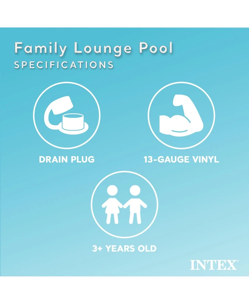 Gnuadz Swim Center Inflatable Family Lounge Pool with Bench