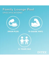 Gnuadz Swim Center Inflatable Family Lounge Pool with Bench