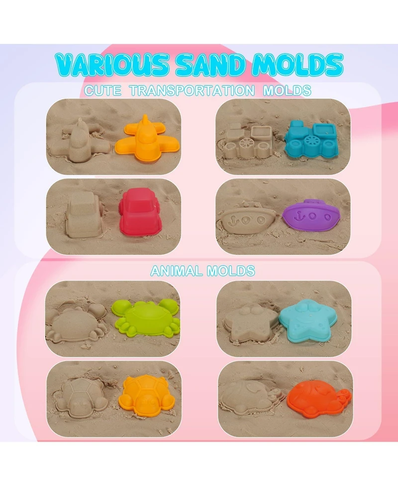 Gnuadz Beach Toys Castle Bucket Sand Molds Shovel Kit