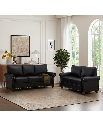 Streamdale Furniture Living Room Sofa with Storage Sofa 2+3 Sectional Faux Leather