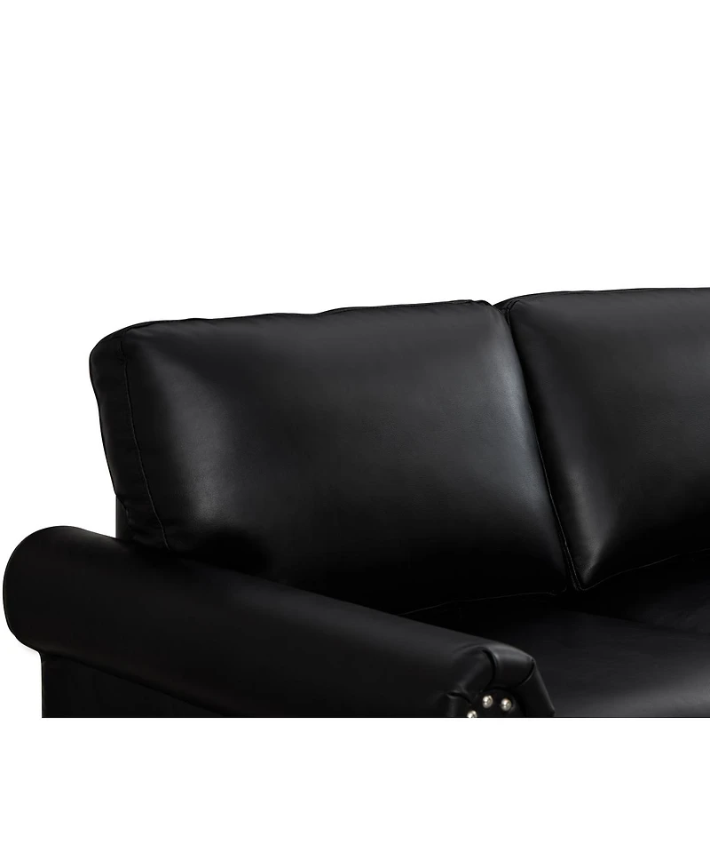 Streamdale Furniture Living Room Sofa with Storage Sofa Sectional Faux Leather