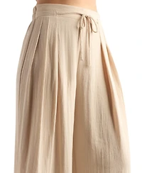 Bcx Women's Gauze Tie-Waist Pull-On Pants