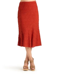 Bcx Women's Lace Knit Seamed Pull-On Midi Skirt