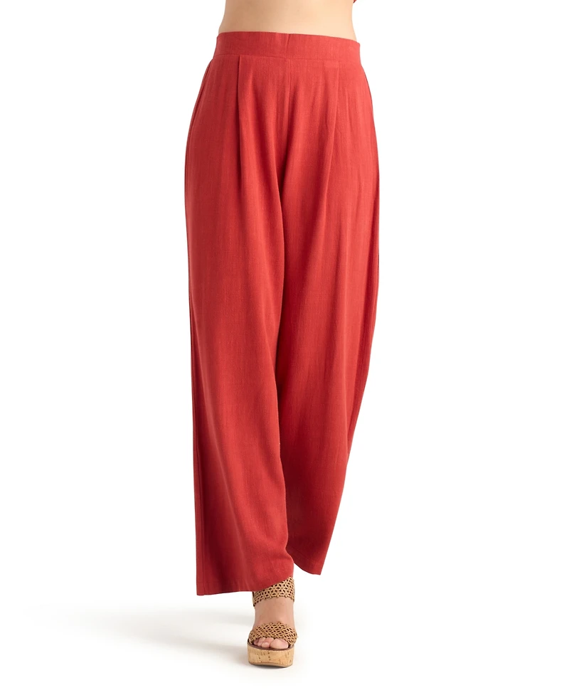 Bcx Women's Mid-Rise Wide-Leg Pull-On Pants