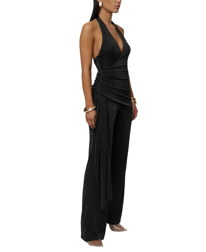 Jluxlabel Women's Terra cotta Rustic Charm Halter Jumpsuit