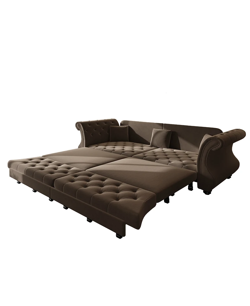 Streamdale Furniture Oversized Chesterfield Pull Out Sofa Bed