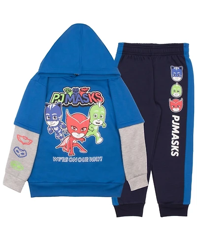 Pj Masks Toddler Boys Pj Mask 2 Piece Fleece Hoodie and Jogger Pants Outfit Set