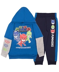 Pj Masks Toddler Boys Pj Mask 2 Piece Fleece Hoodie and Jogger Pants Outfit Set