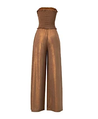 Ivonne Women's Strapless Wide Leg Jumpsuit
