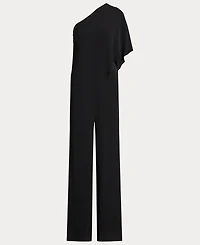 Lauren Ralph Cape Georgette One-Shoulder Jumpsuit