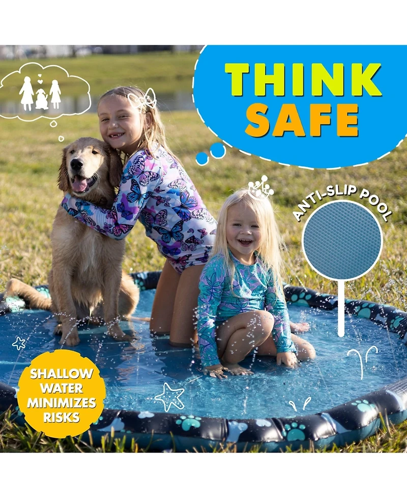Gnuadz 69 Inches Splash Pad Sprinkler Kids Outdoor Water Toys