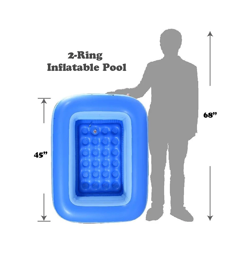 Gnuadz Inflatable Kiddie Pool Soft Floor Summer Fun Bathtub