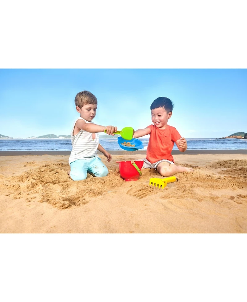 Gnuadz Hape Beach Sand Bucket Sifter Rake Shovel Set