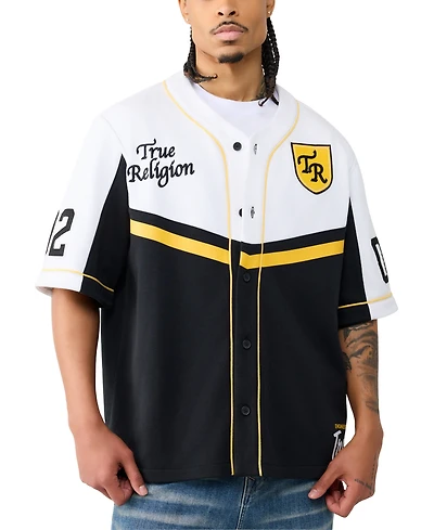 True Religion Men's Baseball Jersey Short-Sleeve Shirt