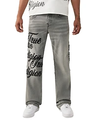 True Religion Men's Billy Bootcut Embroidered Leg Flap Jeans