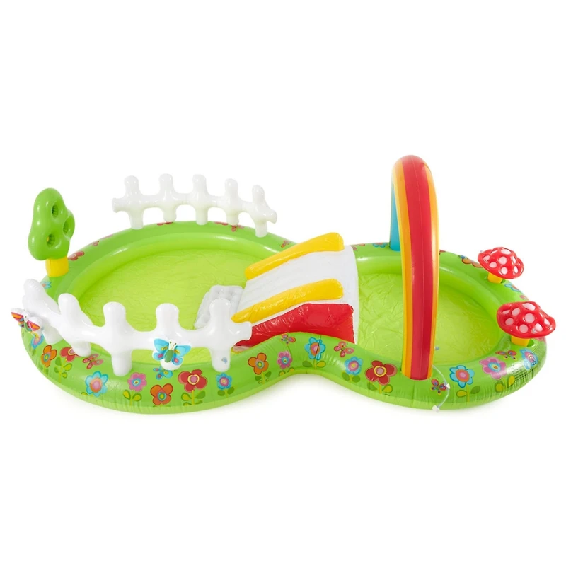 Gnuadz Inflatable Kiddie Pool Water Sprayer Slide Splash Pad Kids Outdoor Play
