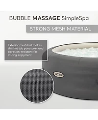 Intex SimpleSpa Bubble Massage 6 Person Inflatable Hot Tub with Energy Cover
