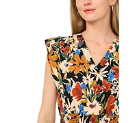 Vince Camuto Women's Printed V-Neck Jumpsuit
