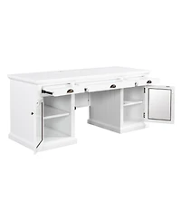 Streamdale Furniture Modern Executive Desk with Storage and 3 Drawers